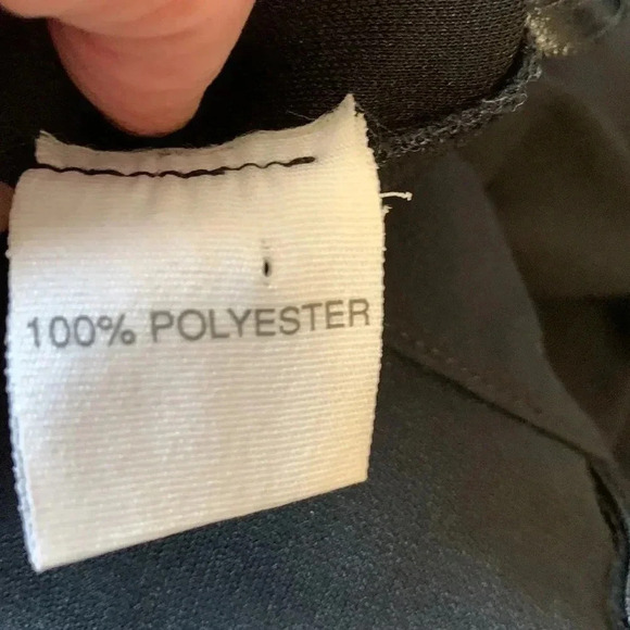 A&K Designs light, flowing black,  wide leg, palazzo pants w front zipper - Picture 6 of 6